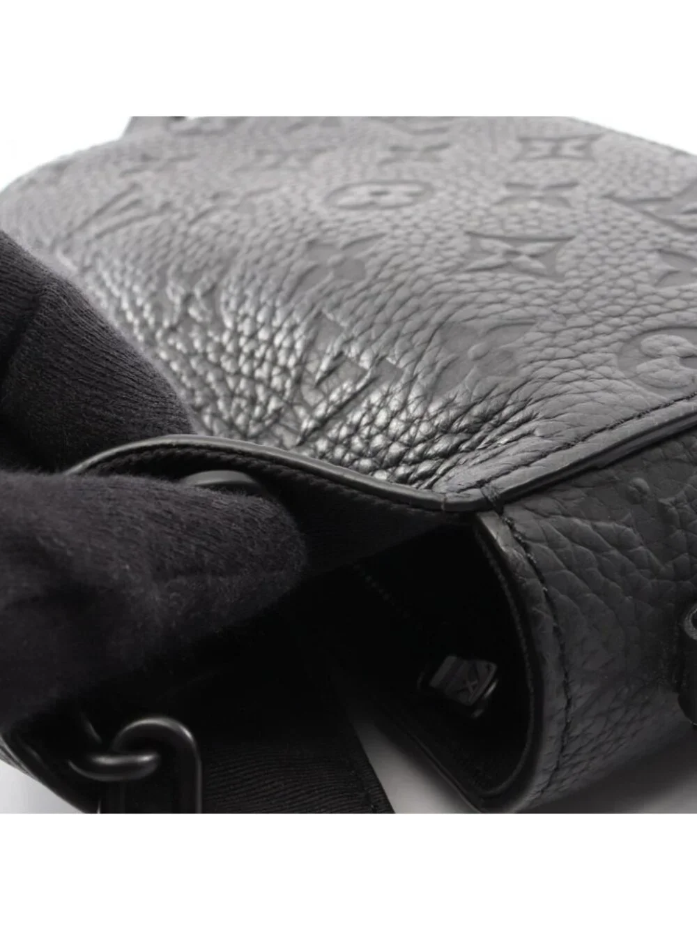 Louis Vuitton Shoulder Bag Steamer Wearable Wallet Noir Leather